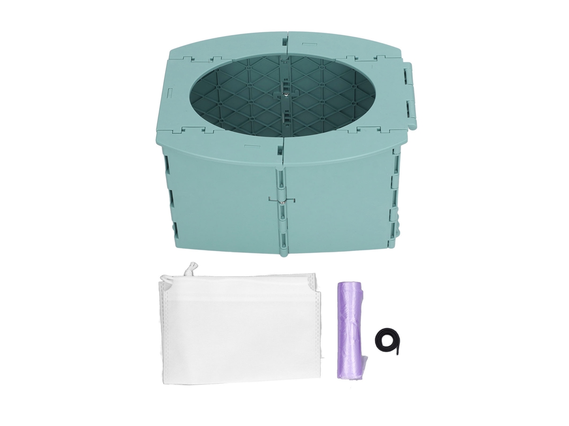 Vaso Sanitário Portátil Para Bebê Toddler Dobrável Pp Para Viagem Camping Treinamento Verde