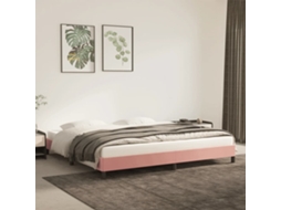 Vidaxl Estrutura De Cama 200x200 Cm Veludo Rosa
