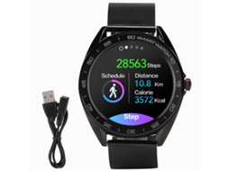 Mali pulseira Inteligente Esportiva com Tela Tática Redonda 1.3 Polegadas Impermeável e Monitor de Frequência Cardíaca Preta