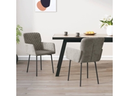 Vidaxl Cadeiras De Jantar 2 Pcs Veludo Cinzento-claro