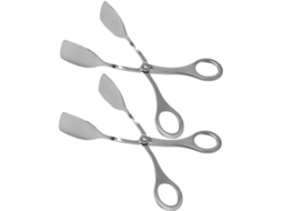Pinças Para Alimentos Soimiss, 2 Peças, Em Aço Inoxidável, Para Churrasco E Buffets, Cabo Liso, Sem Rebarbas, Para