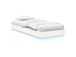 Conjunto 1 Cama Moderna Vidaxl Branco Derivados De Madeira (80 X 200 Cm)