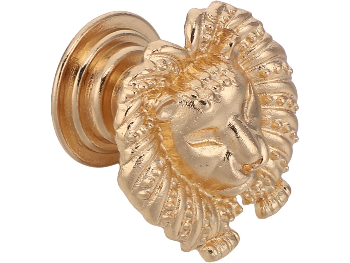 Puxadores Decorativos Partykindom Em Liga De Zinco Dourado Com Cabeça Tigre Para Gavetas Cômoda, Fáceis De Instalar