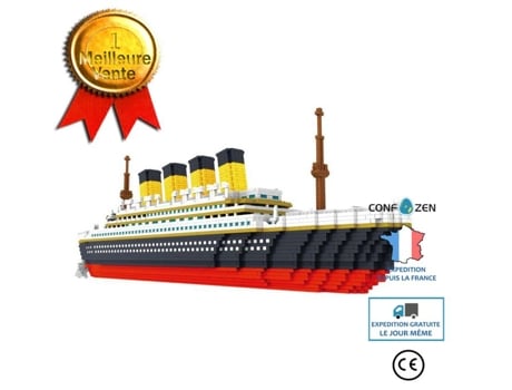 Modelo Titanic para construir peças coloridas 3800 para montar construir barco construção de plástico criança adulto ZENTAVO