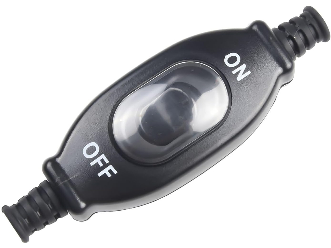 204 Ip65 Interruptor De Linha Duplo À Prova D Água, Prateado, 3a 250v, À Prova De Poeira, Controle De Fio Em Linha Para