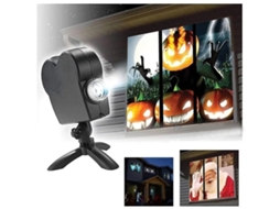 Projetor Holográfico de Led para Janelas com Tema Natalino e Halloween, Fy BRILVIBERA