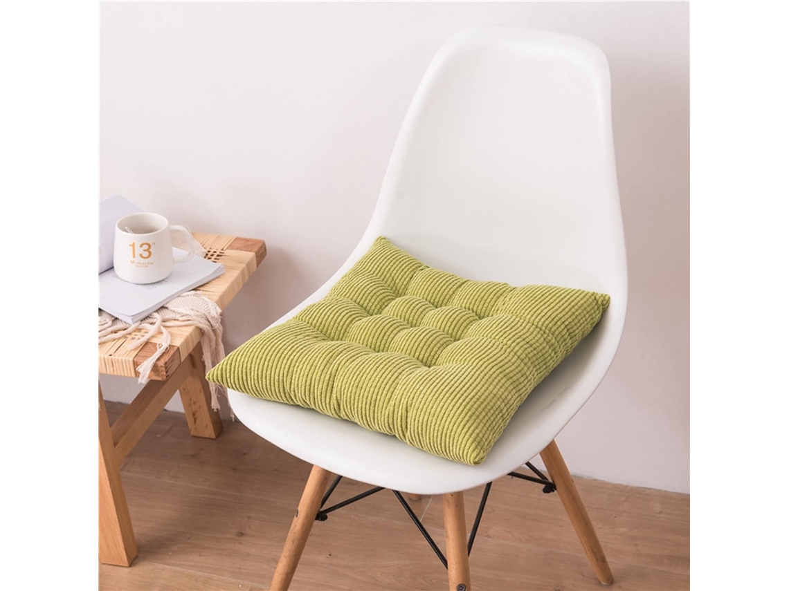 Almofadas Para Assento De Cadeira Com Amarras, Almofadas Quadradas Antiderrapantes, Design Acolchoado, Almofadas Para