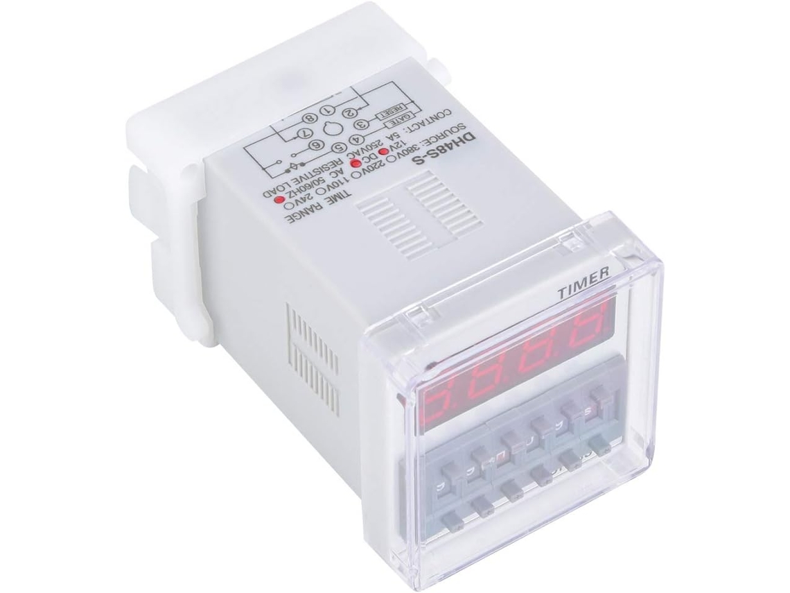 Relé De Temporização Programável Dh48s-s 8 Pinos 0 1s-99h Ac Dc)
