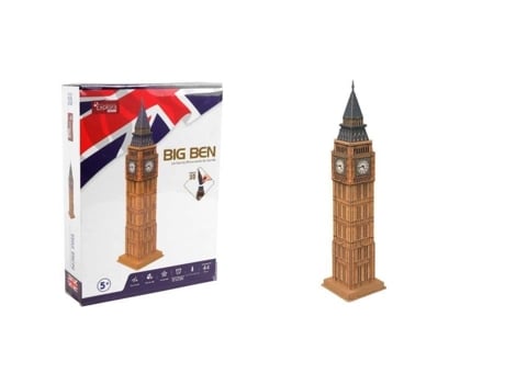Quebra Cabeça 3d Big Ben Jogo De Construção Explora 44 Peças A Partir De 5 Anos