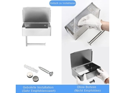 Escova Sanitária AQUAFORGE de Silicone com Suporte de Parede, Cabo Longo, Antibacteriana, Flexível, Rápida Secagem, Cinza