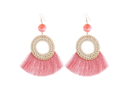 Brinco Com Tassel Tecido Moda Criativa Presente