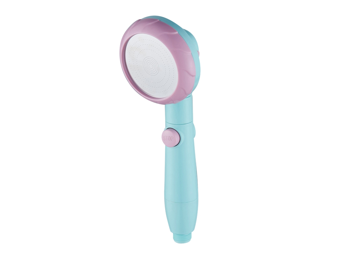 Cabeça De Chuveiro Mão Plástica Alta Pressão Rosa Macarrão