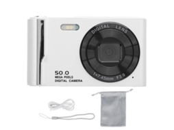 Câmera Digital 4k 50mp Zoom Digital 16x Tela Lcd De 2.8 Polegadas Anti-shake Autofoco Compacta Portátil Para Viagens Branca