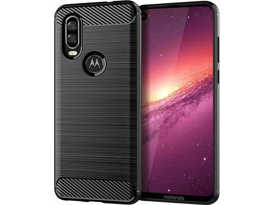 Capa Motorola One Vision LMOBILE Carbono Preto