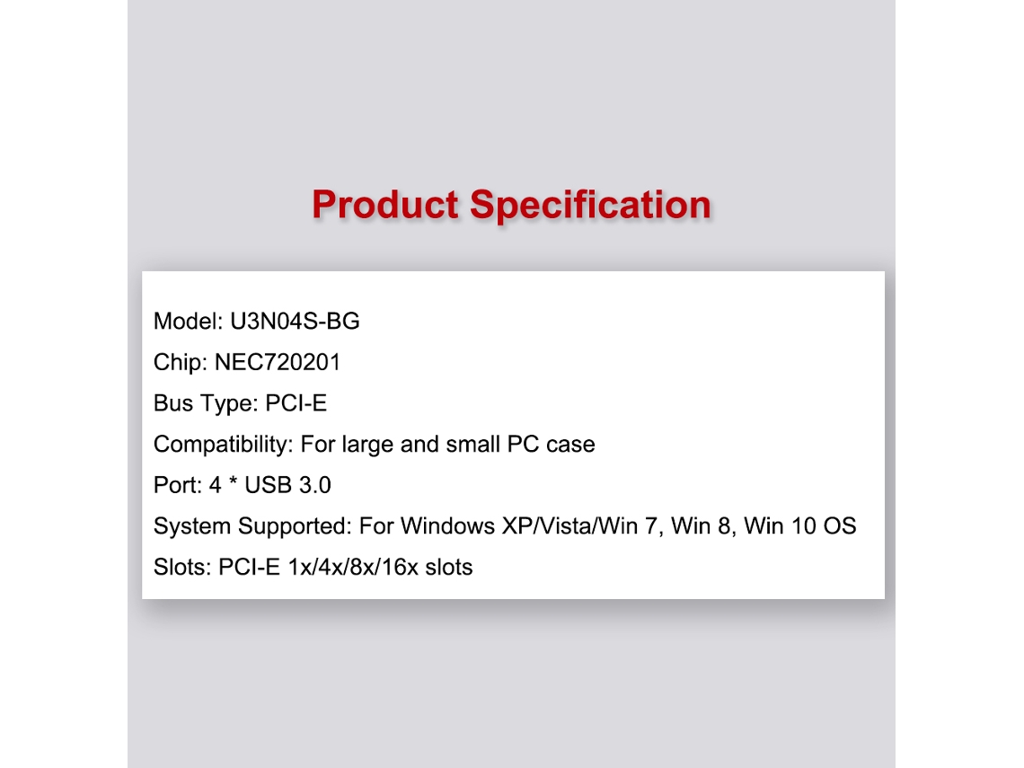 Placa Pci e Usb 3.0 4 Portas LAXISCREED