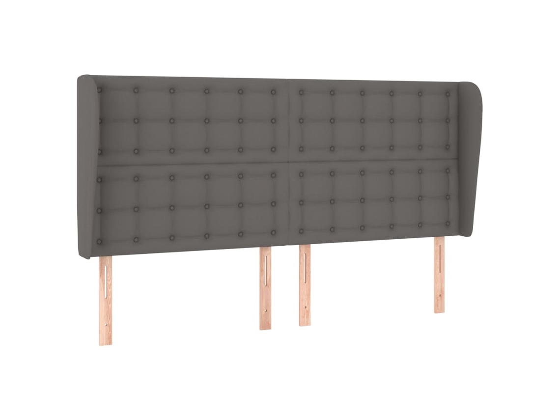 Headboard, Headboards Vidaxl Cinzeto Couro Artificial (183 X 23 X 118/128 Cm)