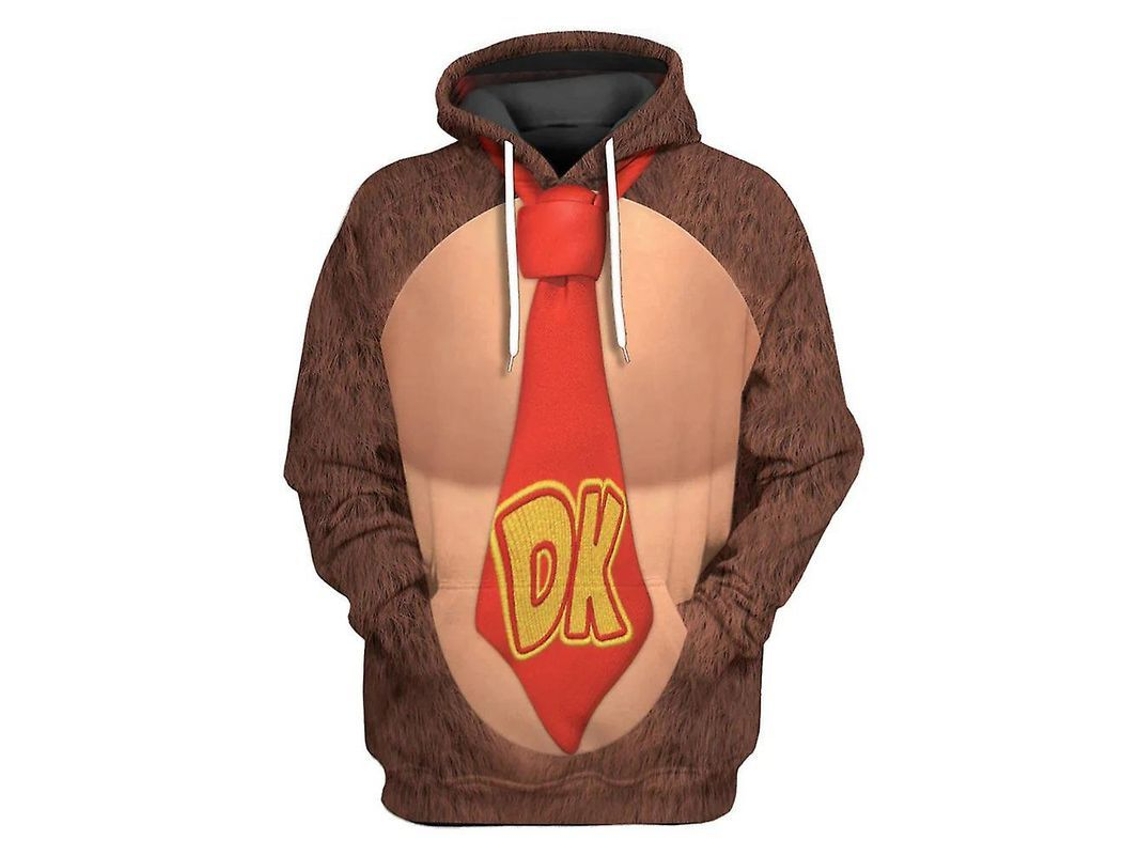 Trajes De Cosplay De Mario Luigi Peach Bowser Donkey Kong Para Adultos Com Capuz Moletom Masculino Feminino Super Brothers Filme Donkey Kong
