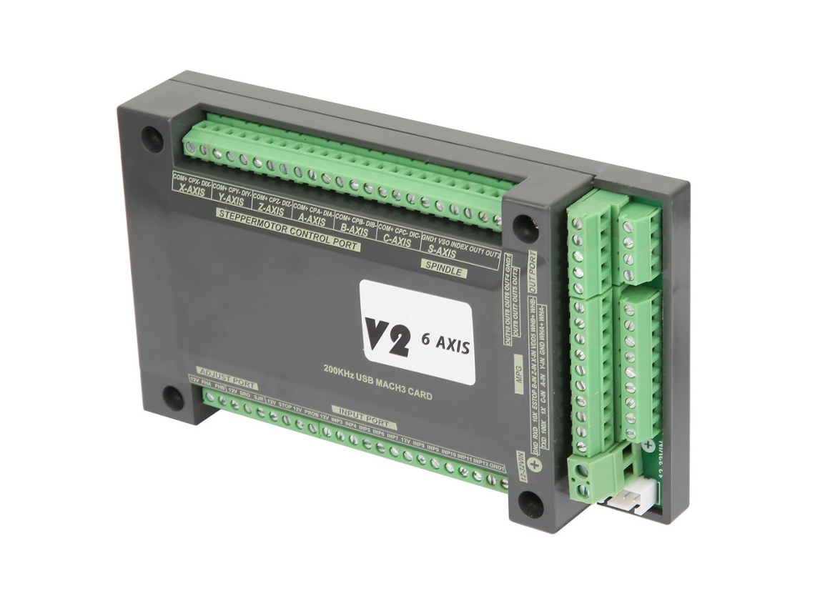 Controlador Cnc Nvum 6 Eixos Mach3 Ethernet 200khz