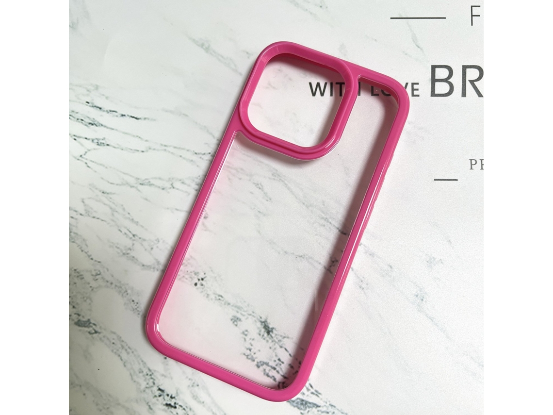 2 Capas Para Iphone 17 Pro Max, Rosa-avermelhadas, Com Bordas Largas, Cor Creme, Cola.