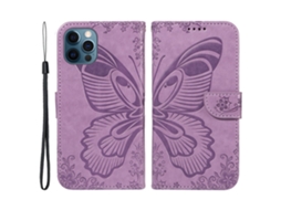 Capa Para Iphone 13 Pro Pele Sintética Roxo