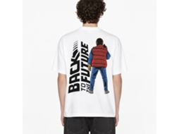 Rockinstone Back To The Future Movie Back To Back White Adult T-shirt Size:s