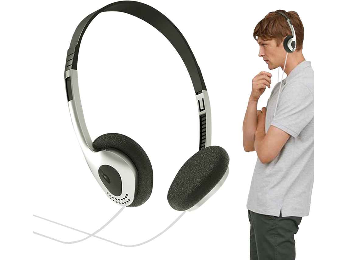 Fone De Ouvido Retrô Supra Auricular Com Fio E Som Estéreo