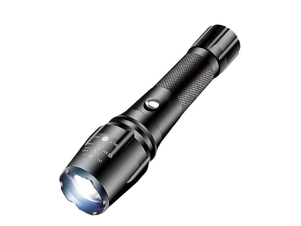 Lanterna Led P50 Recarregavel Big Gear Caminhadas/emergencia Preto Yizhood