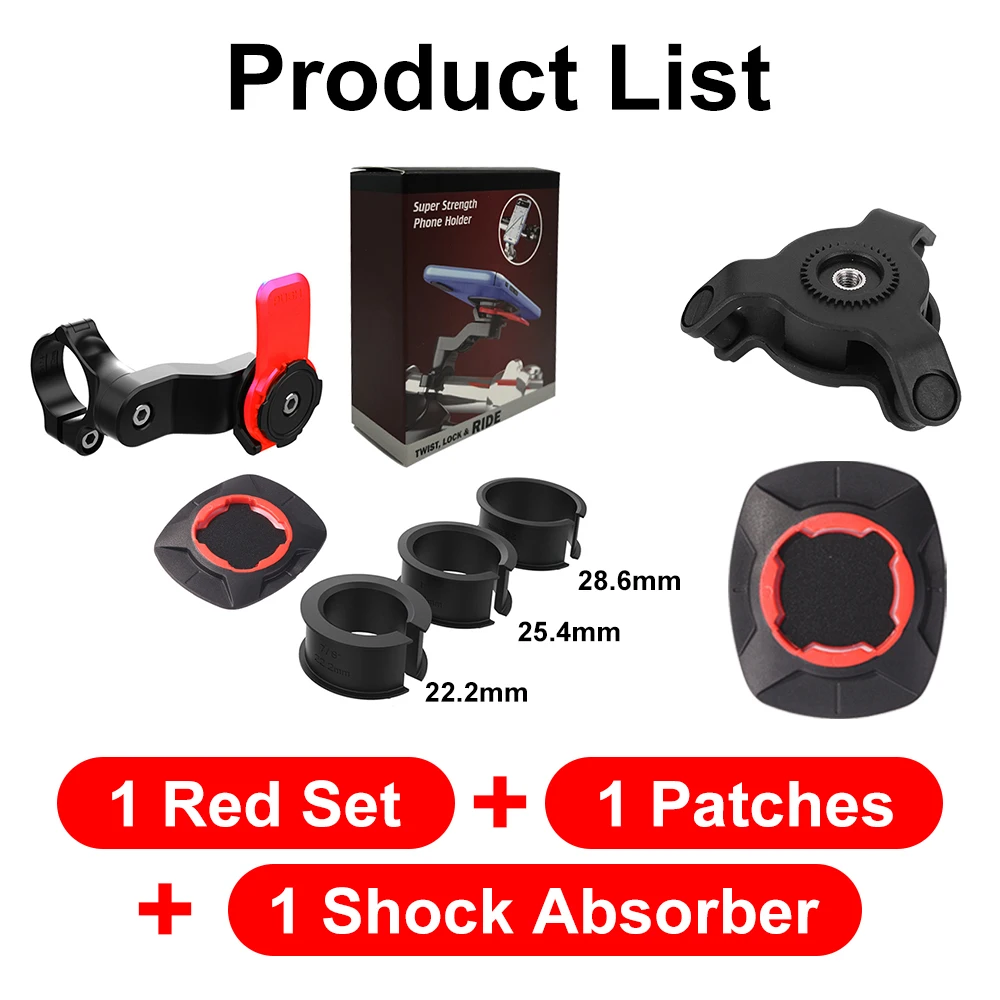 Suporte para Celular Quad lock Motocicleta e Bicicleta, com Rotação de 360°, Navegação Segurança. AQUAFORGE