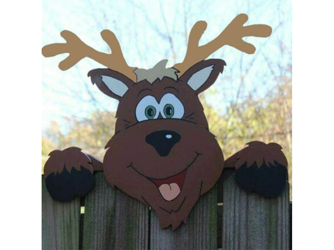 Decoração De Jardim Com Cerca Festiva, Arte Única Para O Natal
