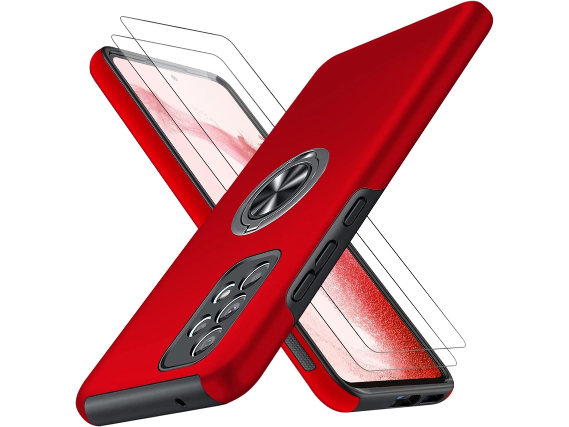 Capa Anel Invisível para Samsung Galaxy A53 5G HONGWE. Vidro Temperado Magnética com Anel de Suporte