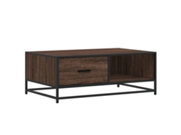 Mesa de Centro Derivados de Madeira/Metal Carvalho Castanho MAISON EXCLUSIVE (90x57x35 cm)