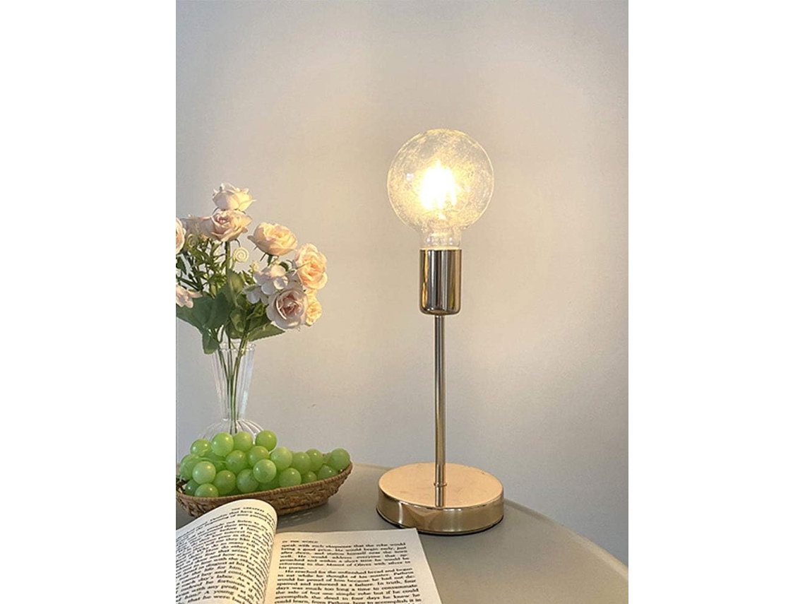 Luminária de mesa móvel em metal, soquete E27, cabo de 1,8 m com interruptor, potência máxima de 60 W, estilo retrô.