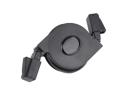 Cabo De Rede Retrátil Cat6 Rj45 De 2m Preto