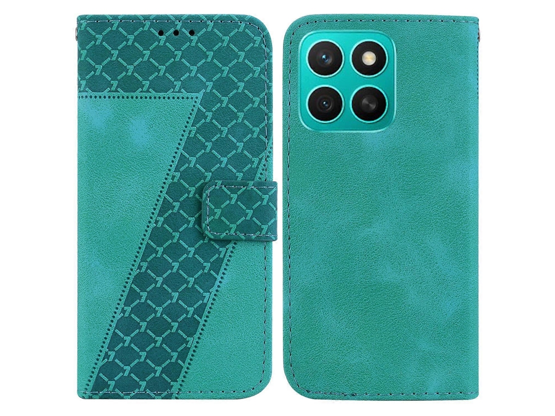 Capa De Couro Com Relevo Em Sete Formatos Para Honor X8c 4g