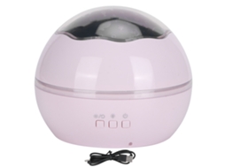 Lâmpada de Projeção Led Noturna Romântica 8 Modos de Cor Usb Bateria Decorativa Quarto Rosa | S/MARCA
