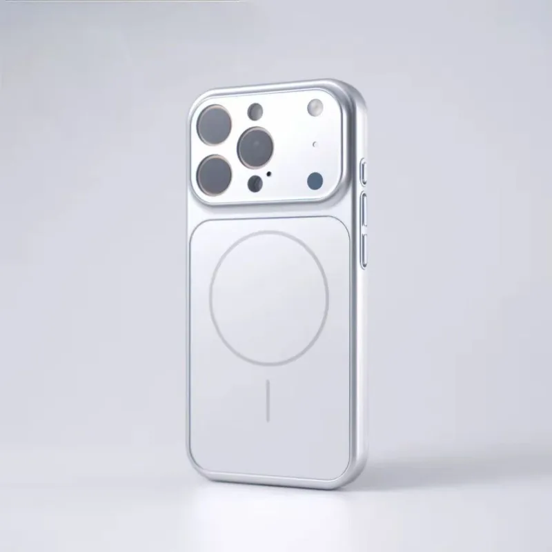 Capa Fosca Para Iphone 14 Pro (prateada), Compatível Com Carregamento Sem Fio Magnético.