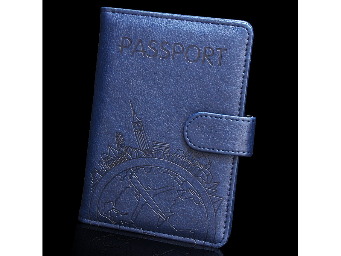 Porta-passaporte Rfid, Multicolorido Azul Escuro