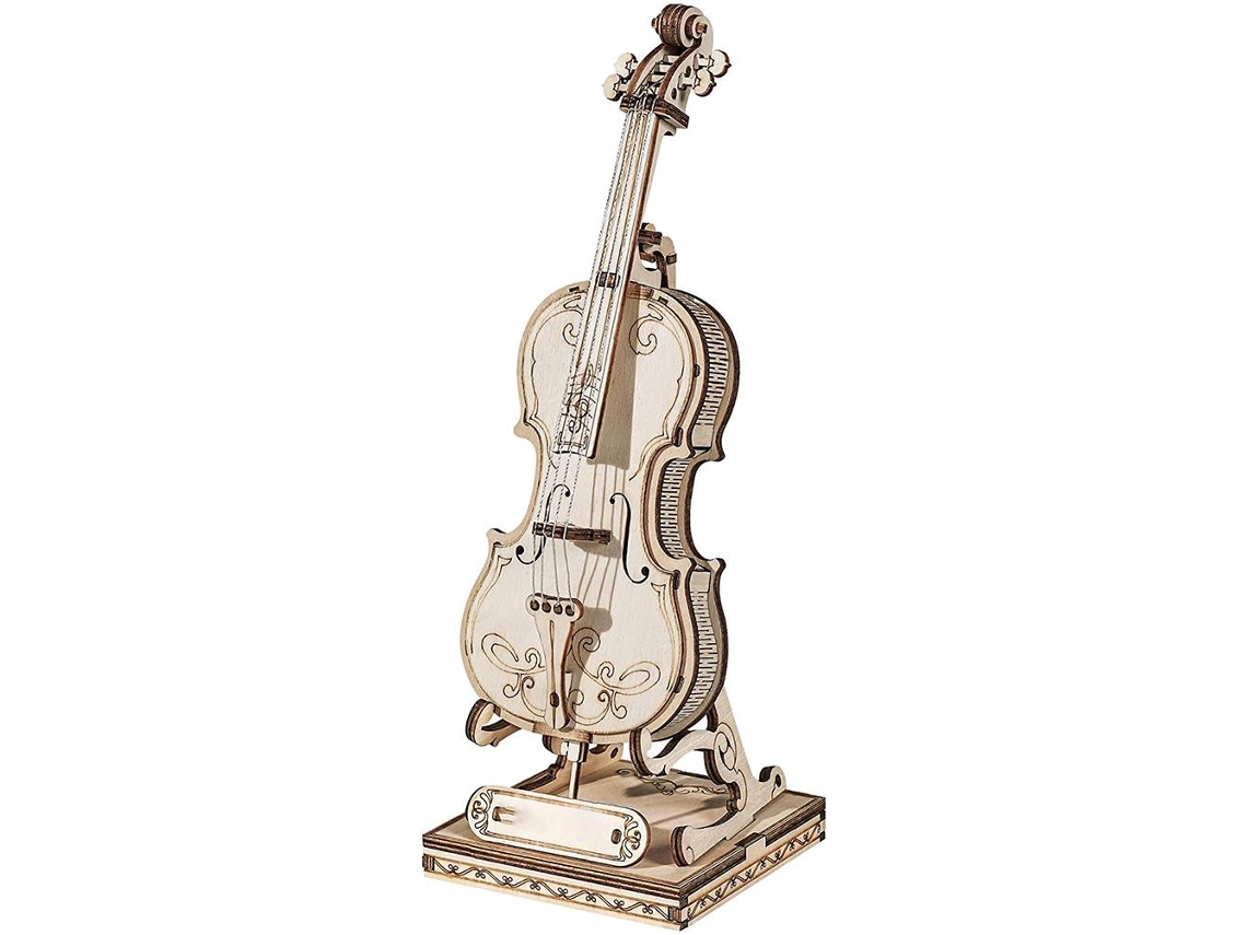 Mali kit de Quebra cabeça 3d de Madeira Diy para Montagem de Instrumento Musical Clássico