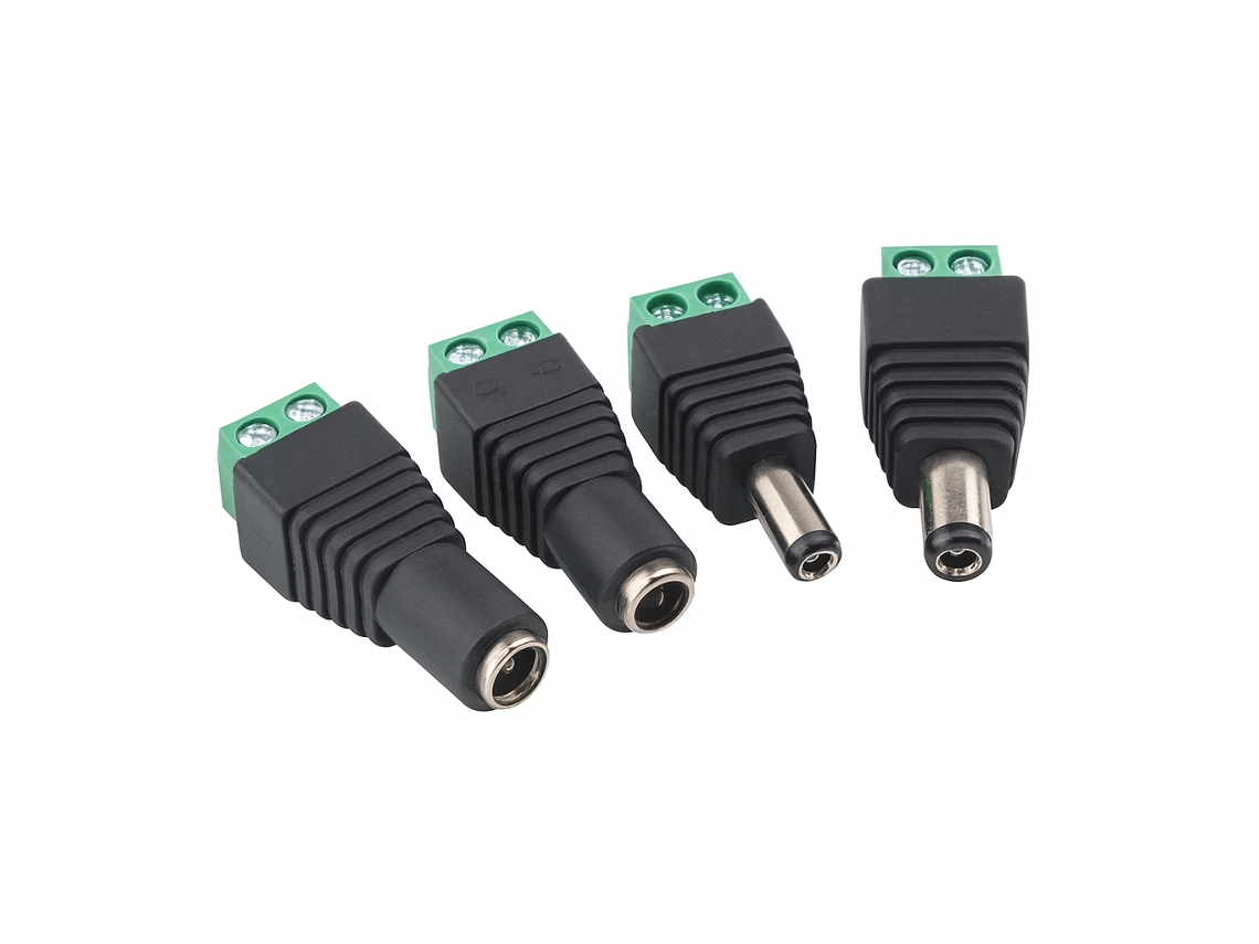 Adaptadores De Conector Dc Para Borne/parafuso Sanda Sd 7334 Preto