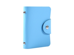 Porta cartões Couro Pu Azul 24 Cartões