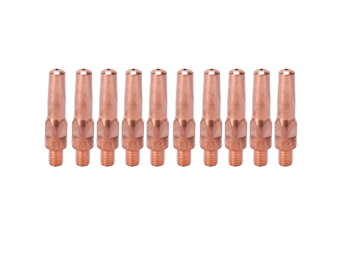 10 Peças De Bico Condutor De Cobre Para Maçarico De Solda, Consumíveis M6, 8.8x40x1.2mm