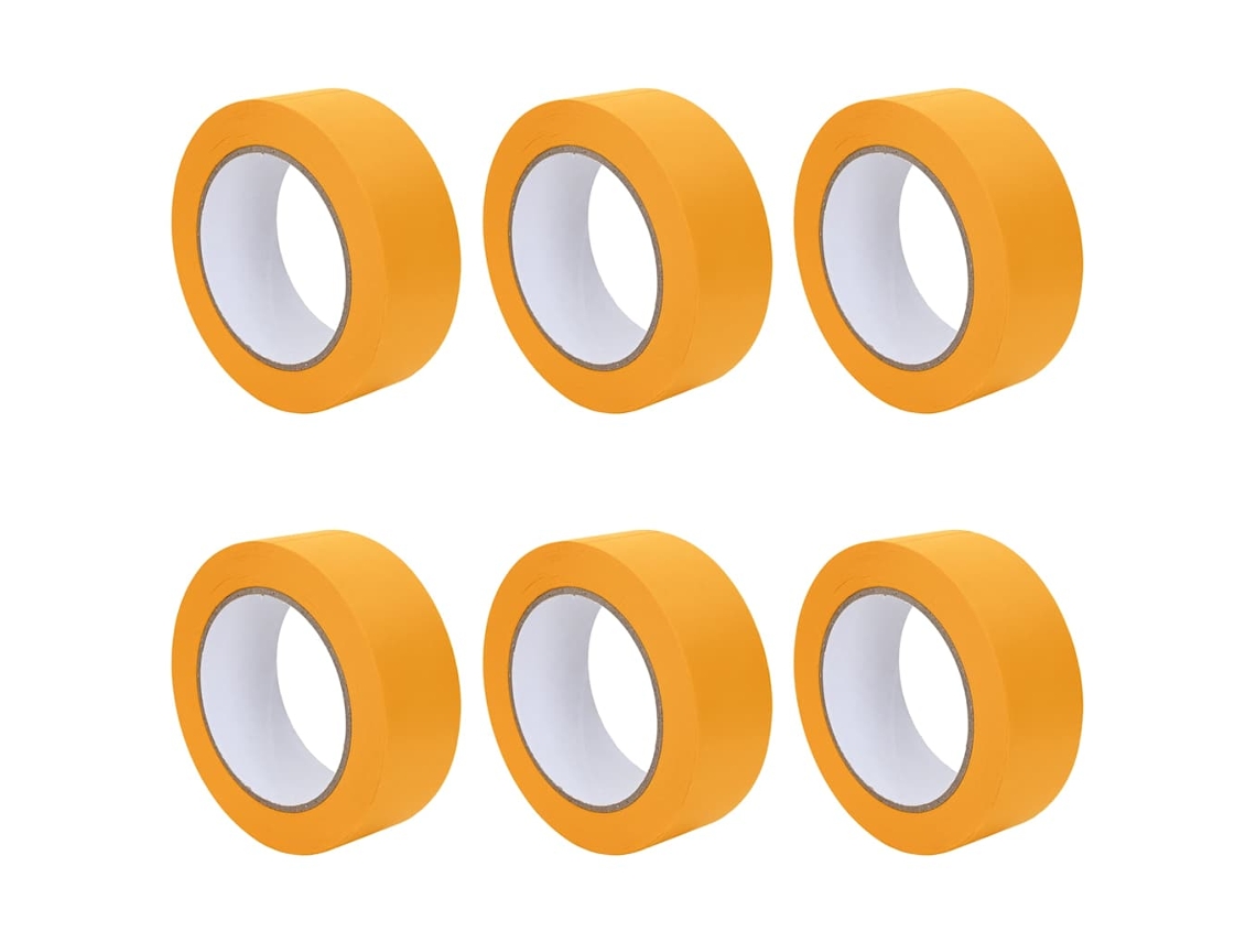 Conjunto 6 Fita Para Pintores Vidaxl Amarelo Papel (38mm X 50m)