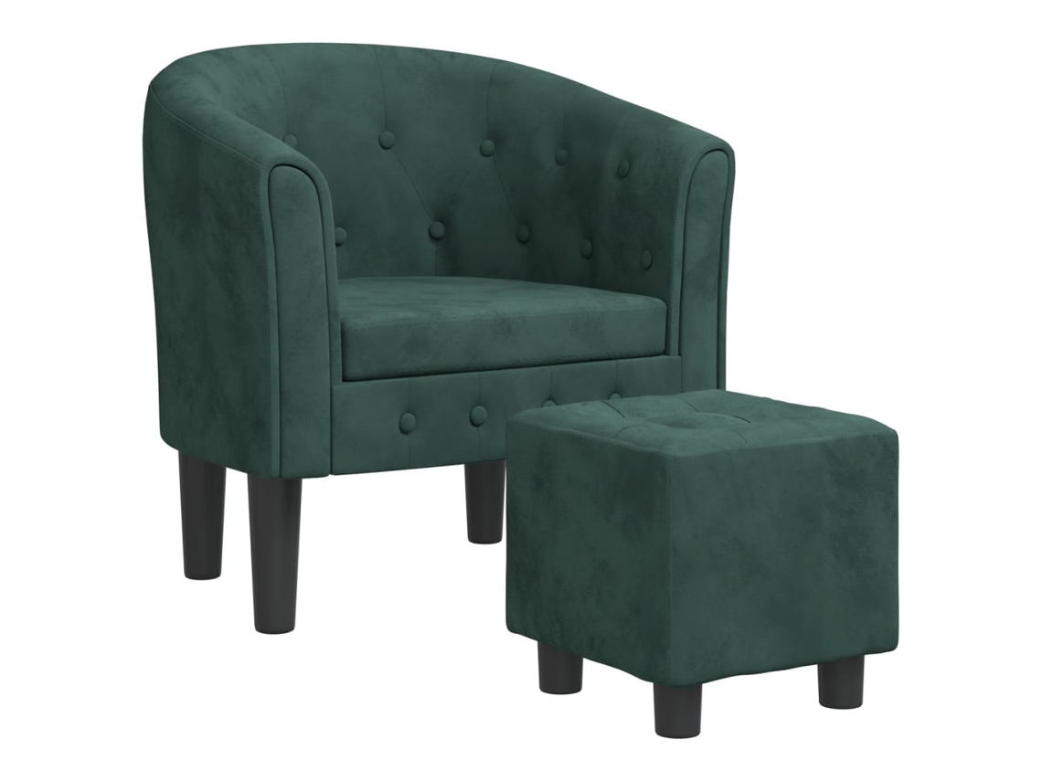 Tub Chair, Tub Chairs Vidaxl Verde Veludo