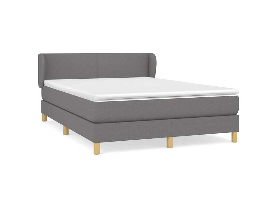 Box Spring Bed, Box Spring Beds Vidaxl Cinzeto Tecido (140 X 200 Cm)