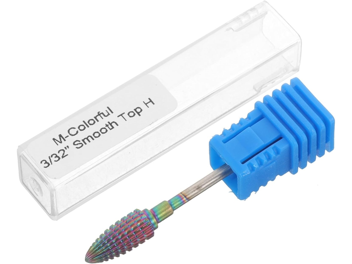 Broca cônica de aço tungstênio macio para esmalte de unhas.