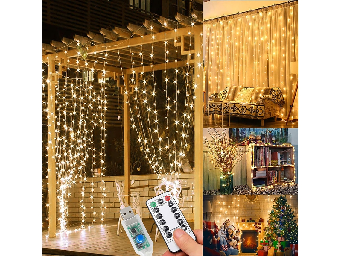 3M Led String Lights 8 Lighting Modes Usb Powered Decoration For Indoor And Outdoor Christmas Party Decorations