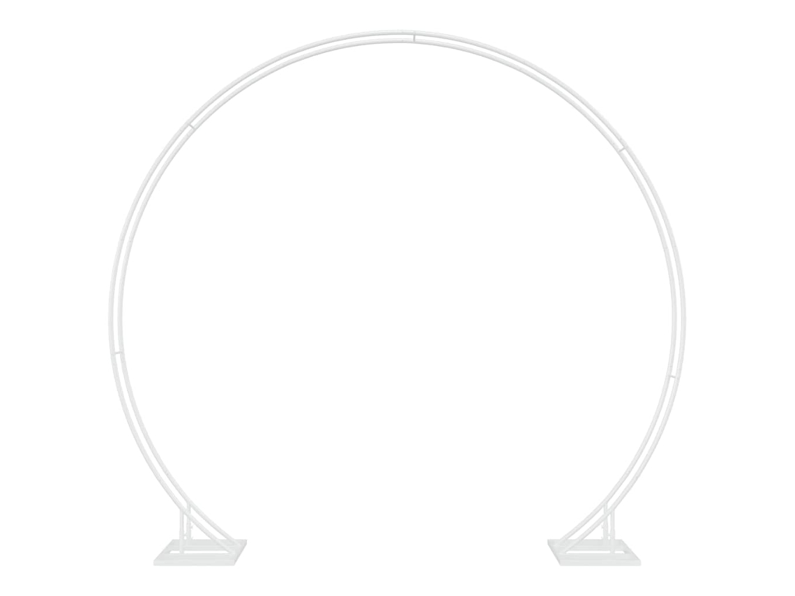 Arco De Casamento Vidaxl Branco Aço (220 X 45 X 200 Cm)