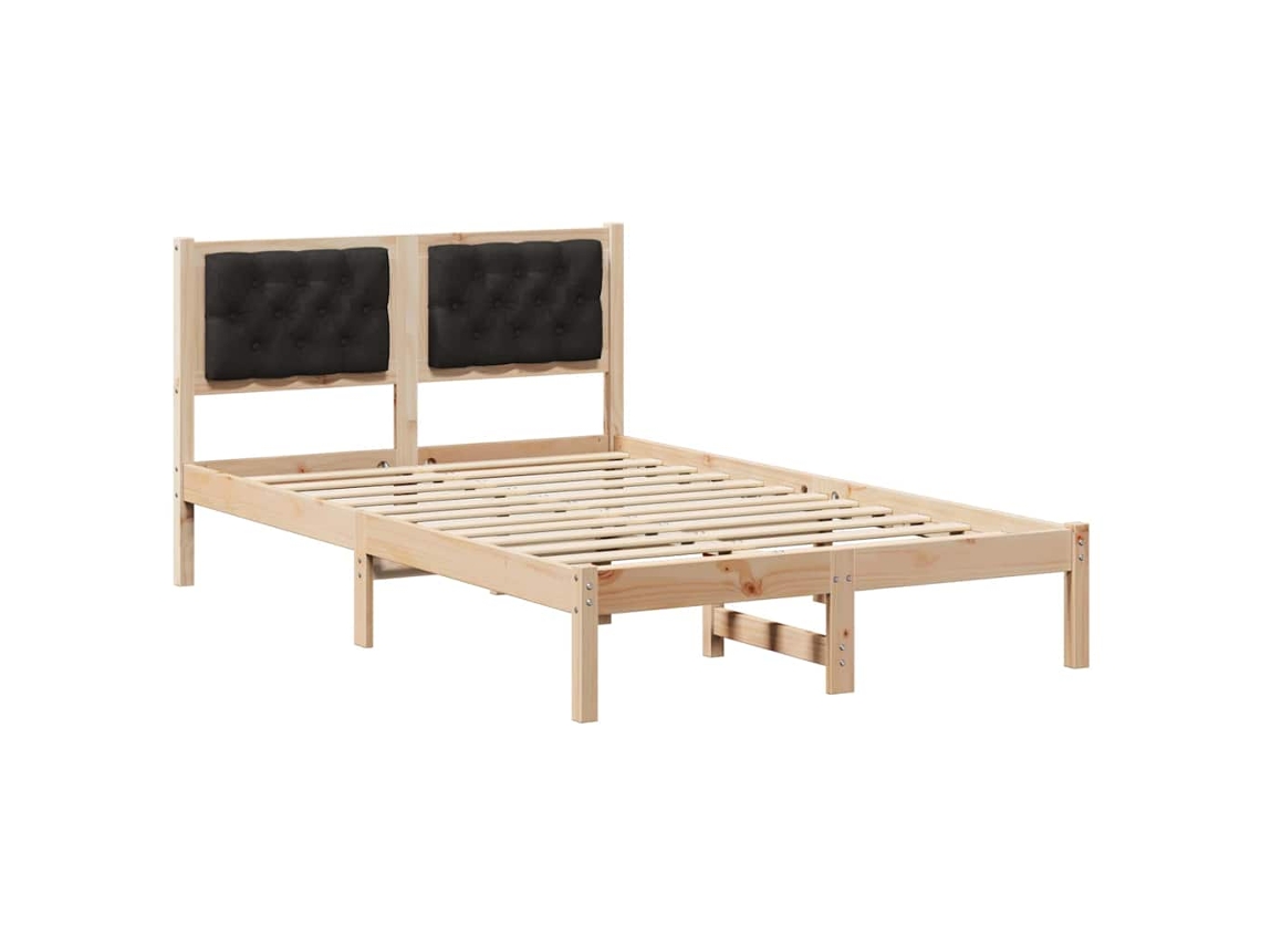 Estrutura da Cama Preto 120x200 cm Madeira de Pinheiro Sólida MAISON EXCLUSIVE