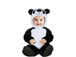 Fantasia de urso panda bebê com capuz