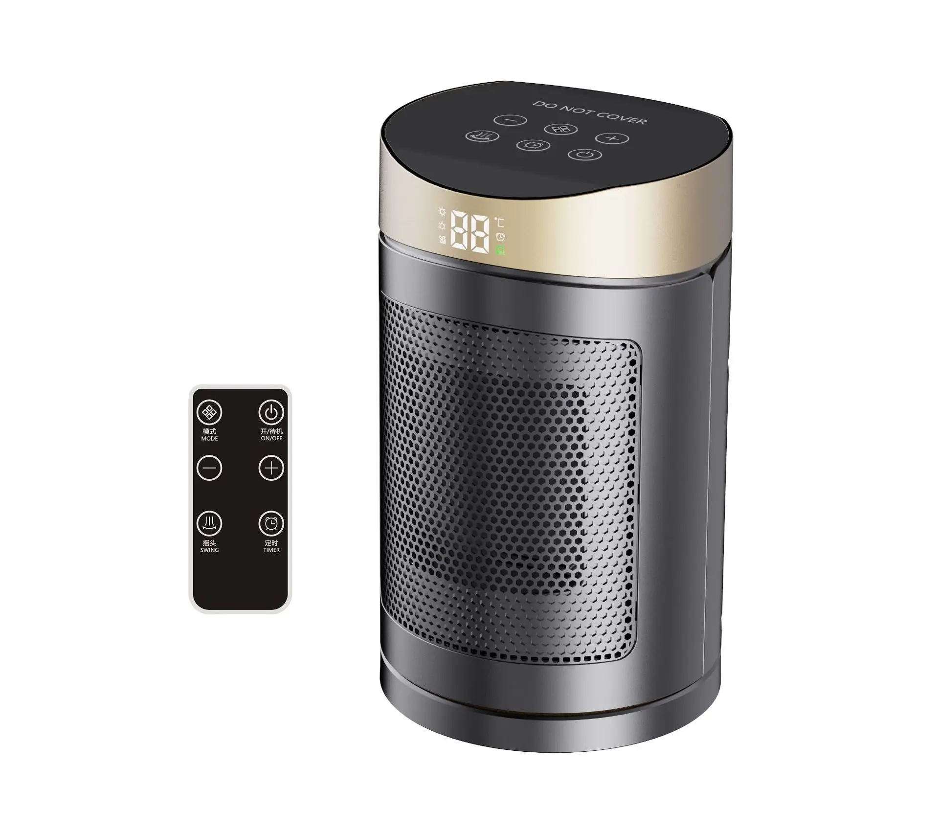 Aquecedor Elétrico 1500 W com Temporizador MDUG (Europeu Gold 220 V)